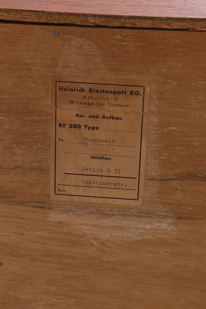 Vintage Teak Sideboard von Heinrich Riestenpatt für RT Möbel | Mid Century Modell RT200 Anrichte Retro Holz Aufbewahrung