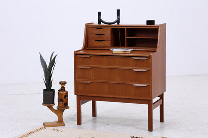 Vintage Teak Sekretär 60er Jahre | Mid Century Schrank Arbeitstisch Retro Holz Aufbewahrung Frisierkommode