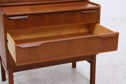 Vintage Teak Sekretär 60er Jahre | Mid Century Schrank Arbeitstisch Retro Holz Aufbewahrung Frisierkommode