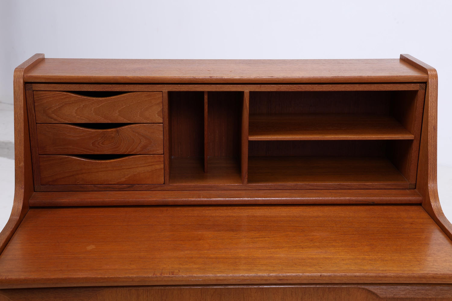 Vintage Teak Sekretär 60er Jahre | Mid Century Schrank Arbeitstisch Retro Holz Aufbewahrung Frisierkommode