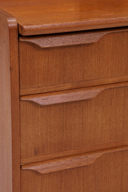 Vintage Teak Sekretär 60er Jahre | Mid Century Schrank Arbeitstisch Retro Holz Aufbewahrung Frisierkommode