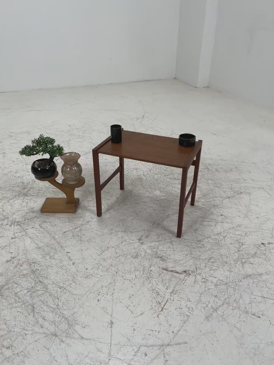 Vintage Beistelltisch | Mid Century Couchtisch | Telefontisch 60er Jahre Eckig