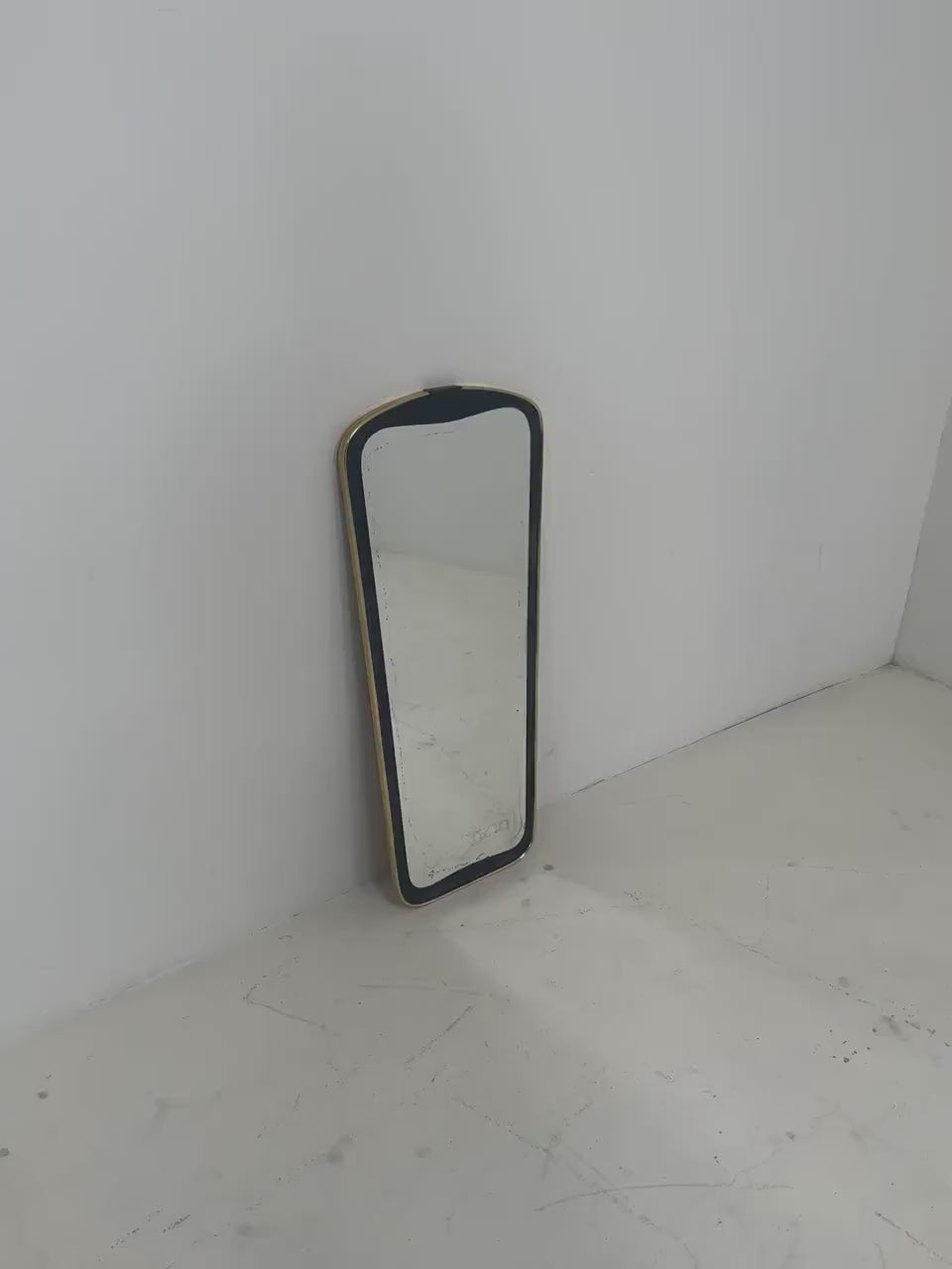 Vintage Spiegel 60er Jahre | Mid Century Hänge Spiegel Mirror Holz Retro Schräg Vintage