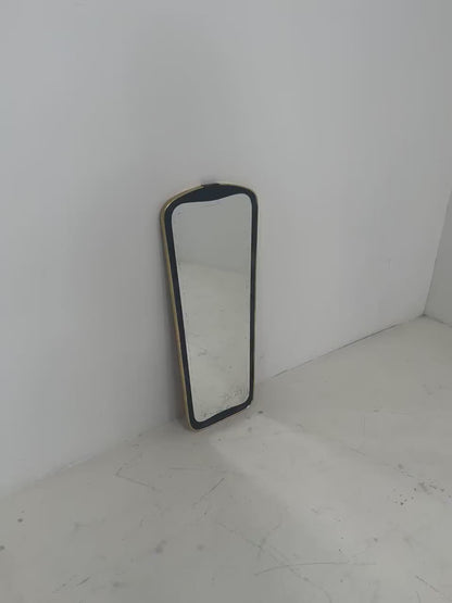 Vintage Spiegel 60er Jahre | Mid Century Hänge Spiegel Mirror Holz Retro Schräg Vintage