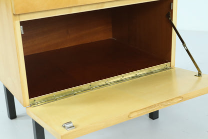 ❌SALE❌ Vintage Mini Kommode 60er Jahre | Mid Century Schubladen Flur Konsole Schrank Antik Retro 50er 70er Holz Schwarze Griffe