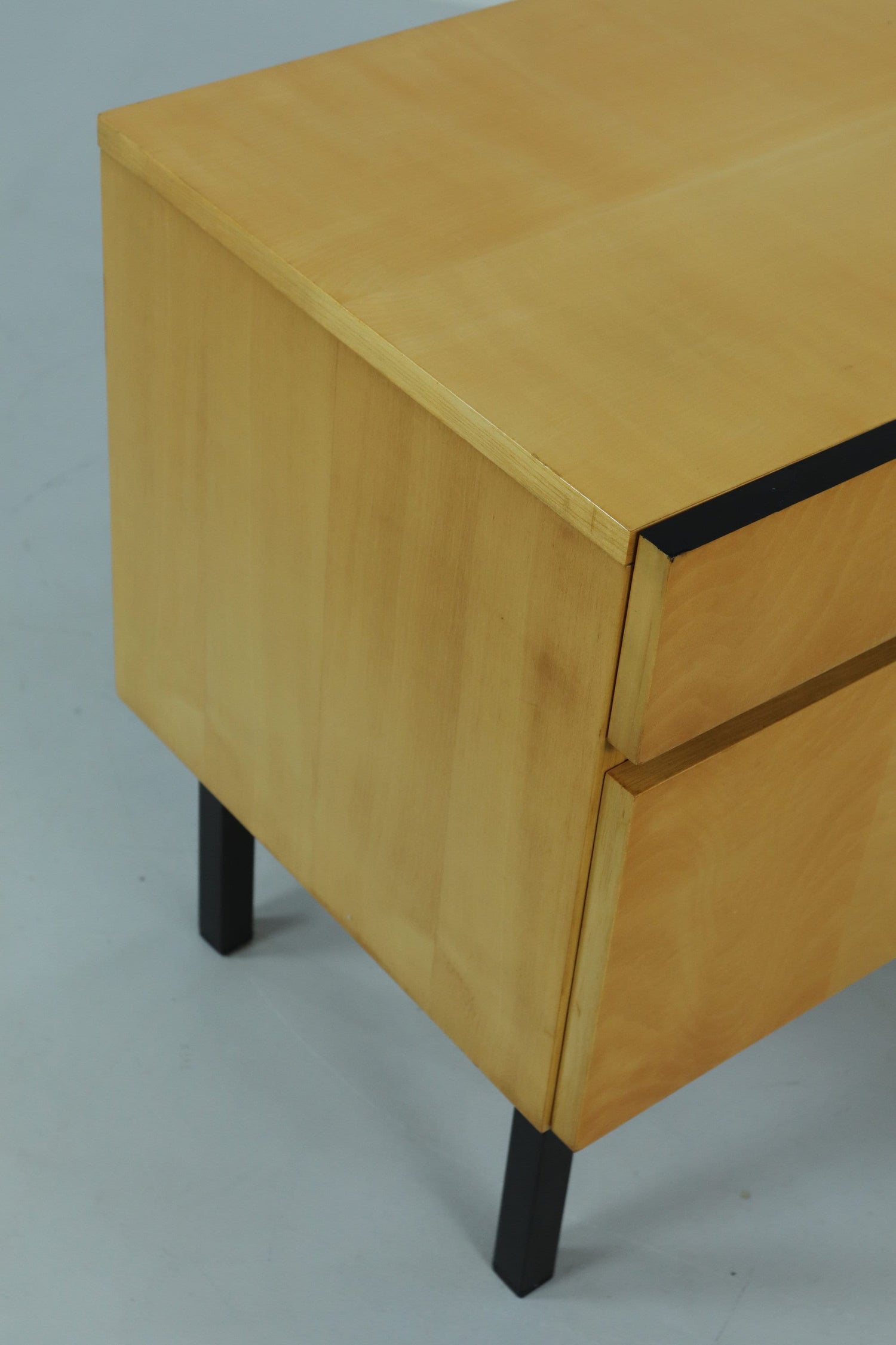 ❌SALE❌ Vintage Mini Kommode 60er Jahre | Mid Century Schubladen Flur Konsole Schrank Antik Retro 50er 70er Holz Schwarze Griffe